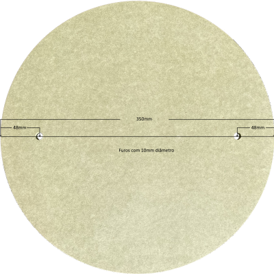 Prato de madeira para roda de Oleiro