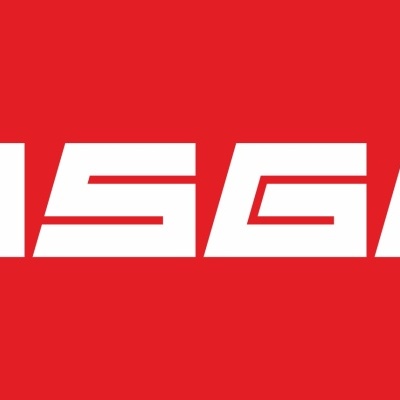 Logótipo GASGAS em letras brancas sobre fundo vermelho