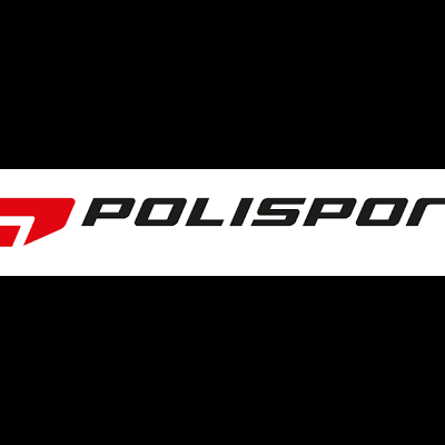 Logótipo da marca POLISPORT com letra P estilizada em vermelho e texto preto