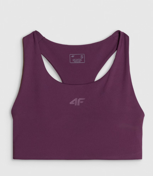 Sutiã de treino feminino com suporte baixo - Beringela Sutiã de treino feminino com suporte baixo - Beringela