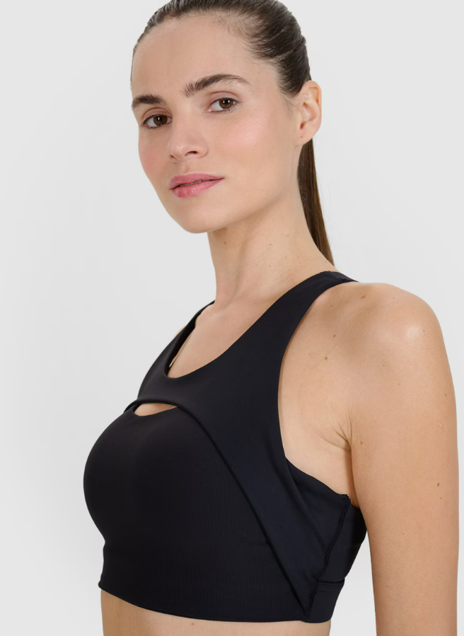 Sutiã de treino feminino de suporte médio - preto Sutiã de treino feminino de suporte médio - preto