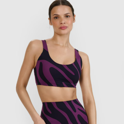 Sutiã de ioga feminino com suporte médio - roxo Sutiã de ioga feminino com suporte médio - roxo