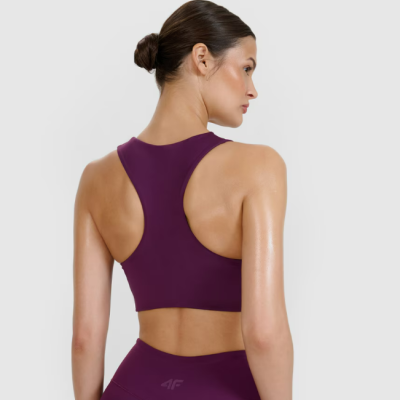 Sutiã de treino feminino com suporte baixo - Beringela Sutiã de treino feminino com suporte baixo - Beringela