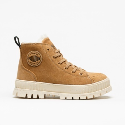 Botas Palladium Pallashock Zip Warm Dear Brown