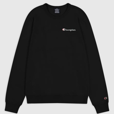 Sweat com logotipo bordado pequeno preto Champion