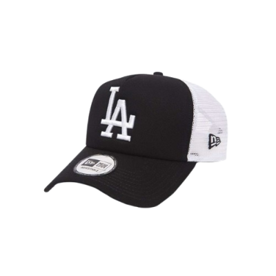 Boné trucker preto Clean A Frame da Los Angeles Dodgers MLB da New Era