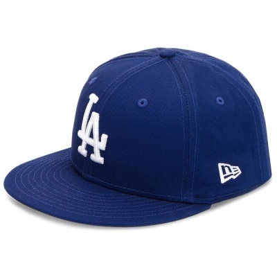 Boné plano azul snapback 9FIFTY Essential da Los Angeles Dodgers MLB da New Era