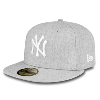 Boné plano cinza justo 59FIFTY Essential da New York Yankees MLB da New Era