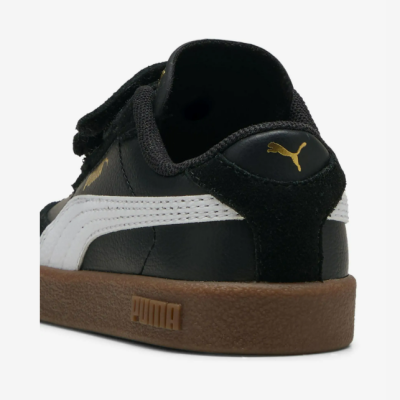 Sapatilha desportiva preta PUMA com sola castanha e detalhes brancos