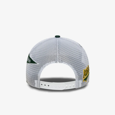 Boné New Era Multi Patch Trucker Athletics verde/branco