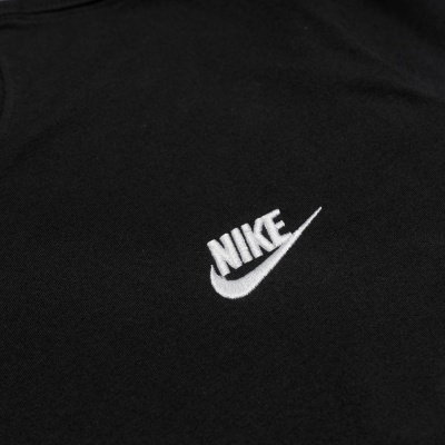 Tecido preto com logótipo branco da NIKE bordado