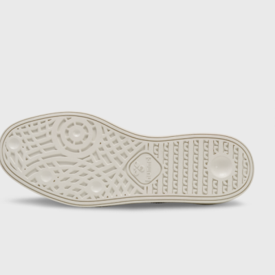 Sola de sapato bege claro com padrão antiderrapante e texto CENTRAL