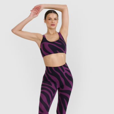 Sutiã de ioga feminino com suporte médio - roxo Sutiã de ioga feminino com suporte médio - roxo