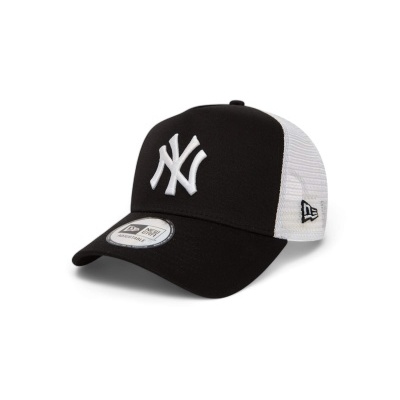 Boné trucker branco com logo preto Essential A Frame da New York Yankees MLB da New Era