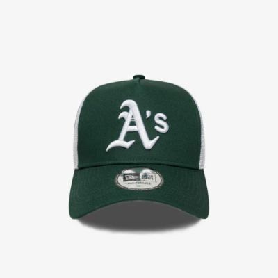 Boné New Era Multi Patch Trucker Athletics verde/branco
