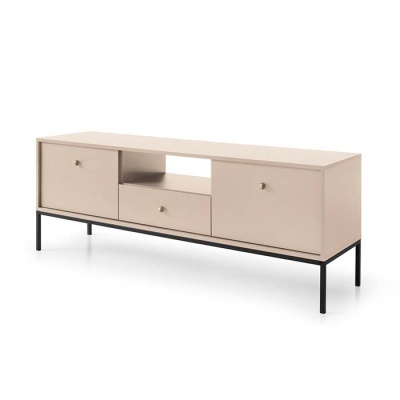 Móvel TV Bege com Pernas em Preto Mono