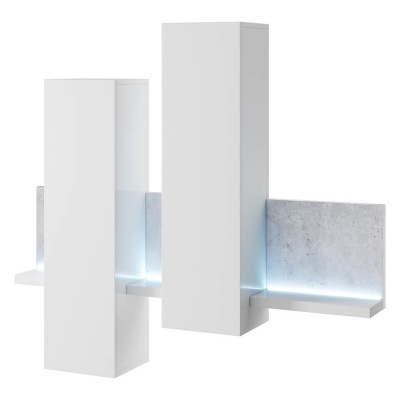 Prateleira Armário Bota | Branco e Cinza Betão