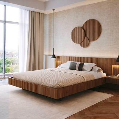 Painel Decorativo Ripado - Conjunto de 3 Círculos Painel Decorativo Ripado - Conjunto de 3 Círculos