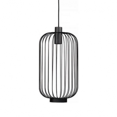 Candeeiro Suspenso Preto Cage