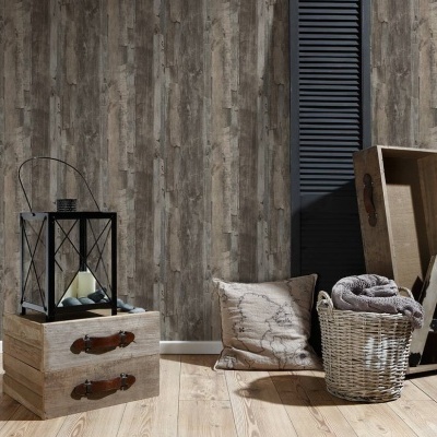 Papel de Parede Madeira, Casa de Campo, Castanho 95405-1