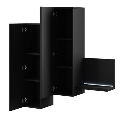 Armários com Prateleira Bota | Preto Mate