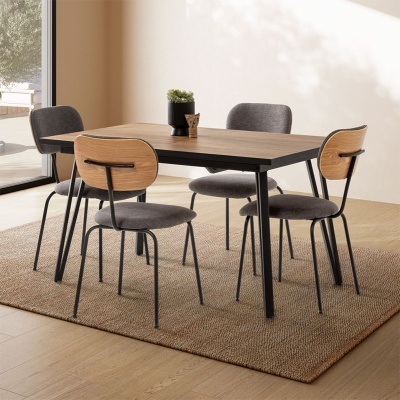 Mesa de Jantar Moderna Extensível 140 cm a 180 cm