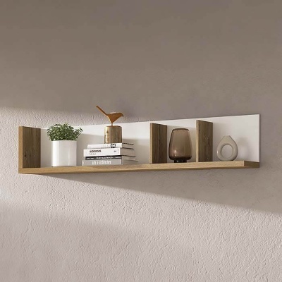 Sala Moderna Completa em Branco e Carvalho | Lars