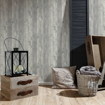 Papel de Parede Madeira, Casa de Campo, Cinzento 95405-4 Papel de Parede Madeira, Casa de Campo, Cinzento 95405-4