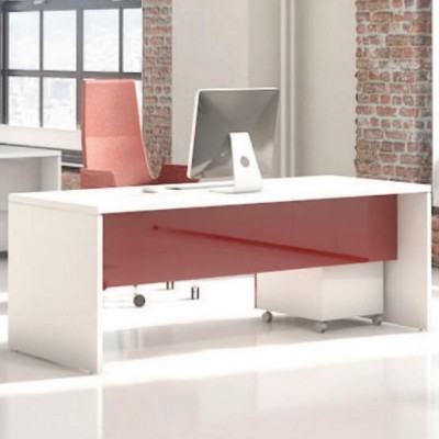 Secretária Branco e Vermelho New Pano