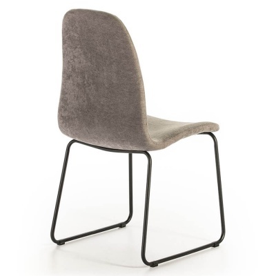 Conjunto de 4 Cadeiras Design Italiano Tecido Cinzento