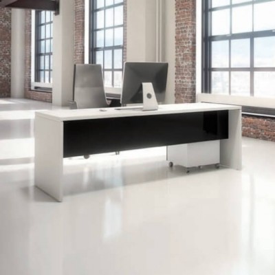 Secretária Branco e Preto New Pano