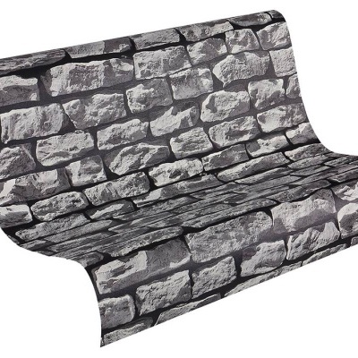 Papel de Parede Pedra, Casa de Campo, 3D, Preto, Castanho, Cinzento 95871-1 Papel de Parede Pedra, Casa de Campo, 3D, Preto, Castanho, Cinzento 95871-1