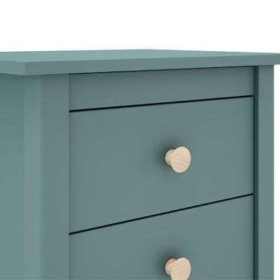 Mesa de Cabeceira Para Criança com 3 Gavetas em Verde