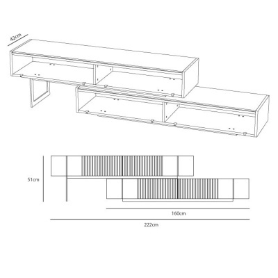 Móvel de TV Dois Módulos Cácio Piana