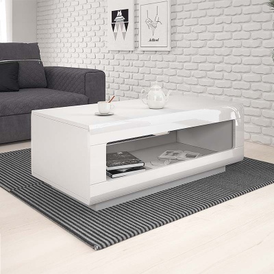 Sala de Estar Moderna Completa em Branco Tulsa