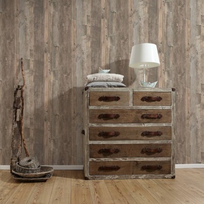 Papel de Parede Madeira, Casa de Campo, Bege, Castanho 95405-3 Papel de Parede Madeira, Casa de Campo, Bege, Castanho 95405-3