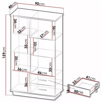 Armário Laminado Carvalho e Preto Lamelo