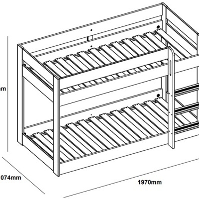 Beliche Duas Camas 90x190 cm Verde Angel