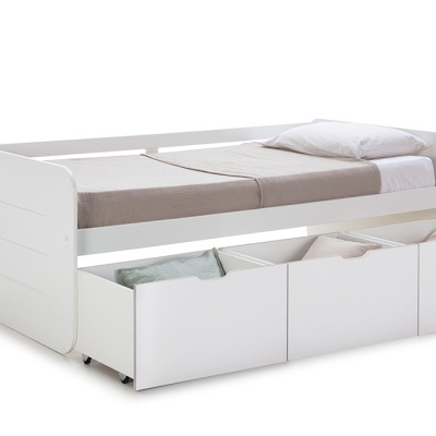 Cama Infantil Branca com 3 Gavetas Abbot