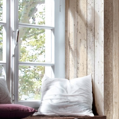 Papel de Parede Madeira, Casa de Campo, Bege, Castanho, Branco 8951-10