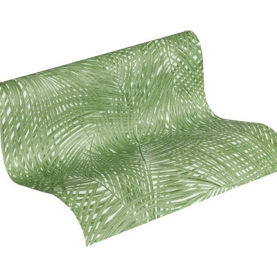 Papel de Parede Tropical, Floral, Verde, Branco, Folhas, Selva 37371-5