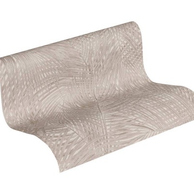 Papel de Parede Tropical, Folhas, Selva, Floral, Bege, Castanho, Creme 37371-2