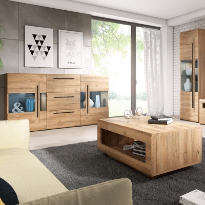 Aparador Vitrine Moderno Nórdico Madeira Carvalho Tulsa Aparador Vitrine Moderno Nórdico Madeira Carvalho Tulsa