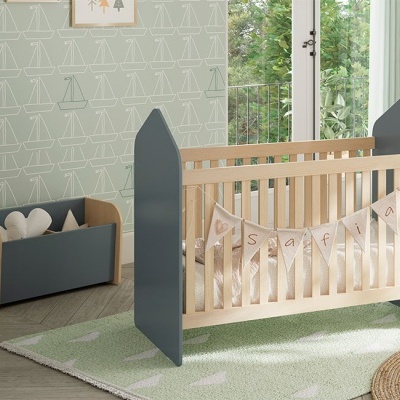 Cesto de Brinquedos Verde | Baú de Madeira