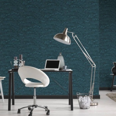 Papel de Parede Azul-Petróleo, Preto Absolutely Chic | 36972-6