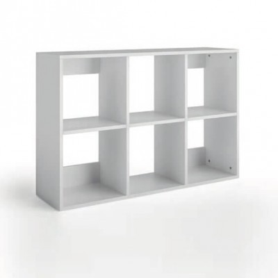 Estante Madeira Seis Módulos Branco