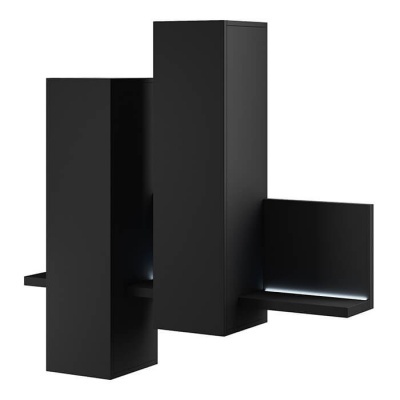 Armários com Prateleira Bota | Preto Mate