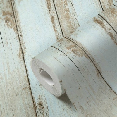 Papel de Parede Madeira, Casa de Campo, 3D, Preto, Azul, Castanho 36893-3