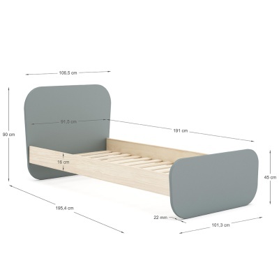 Cama Infantil 90x190 cm Esteban Verde