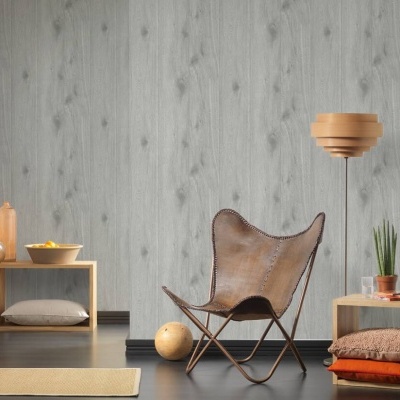 Papel de Parede Madeira, Casa de Campo, Cinzento 30043-3